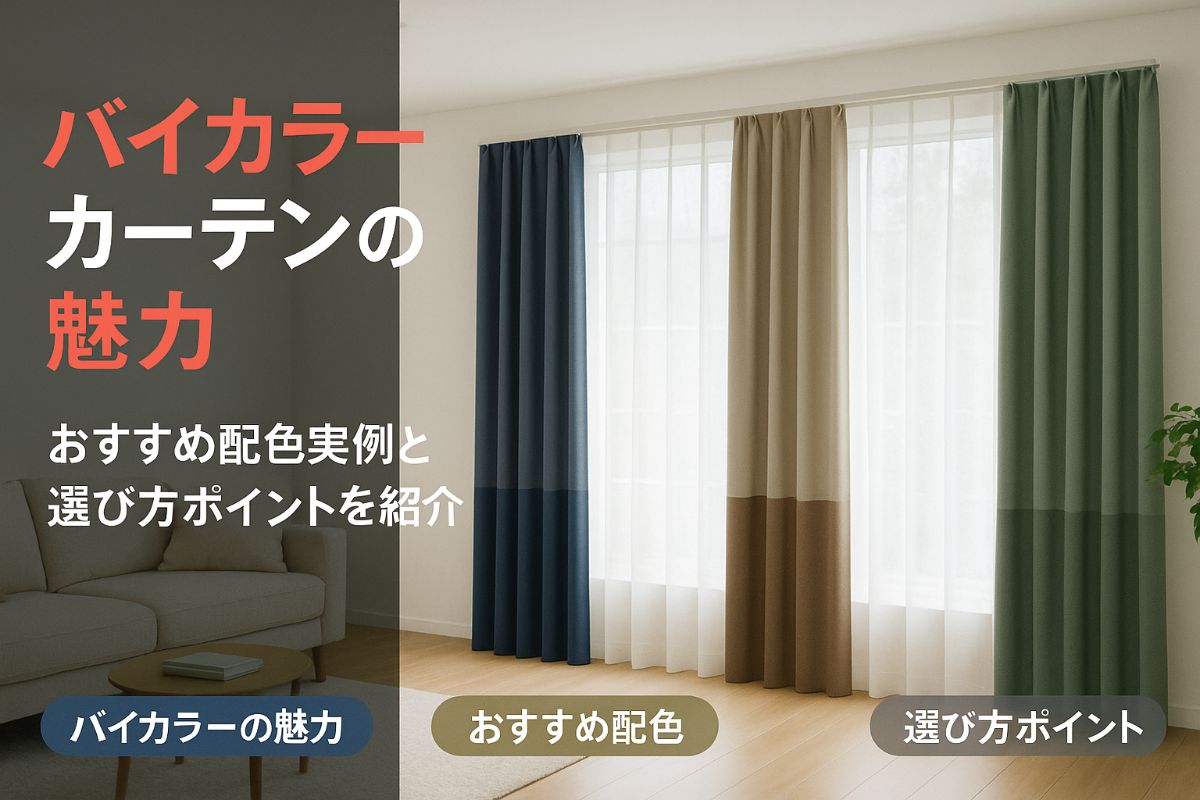 オーダーカーテンのバイカラーが生み出す魅力とおすすめ配色徹底比較実例付き選び方ガイド