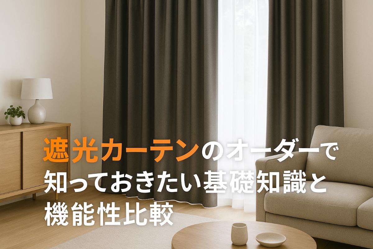 遮光カーテンのオーダーで知っておきたい基礎知識と機能性比較