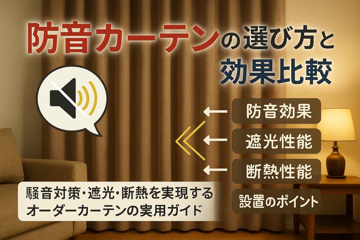 オーダーカーテン防音の選び方と効果比較｜騒音対策や遮光・断熱の実用ガイド