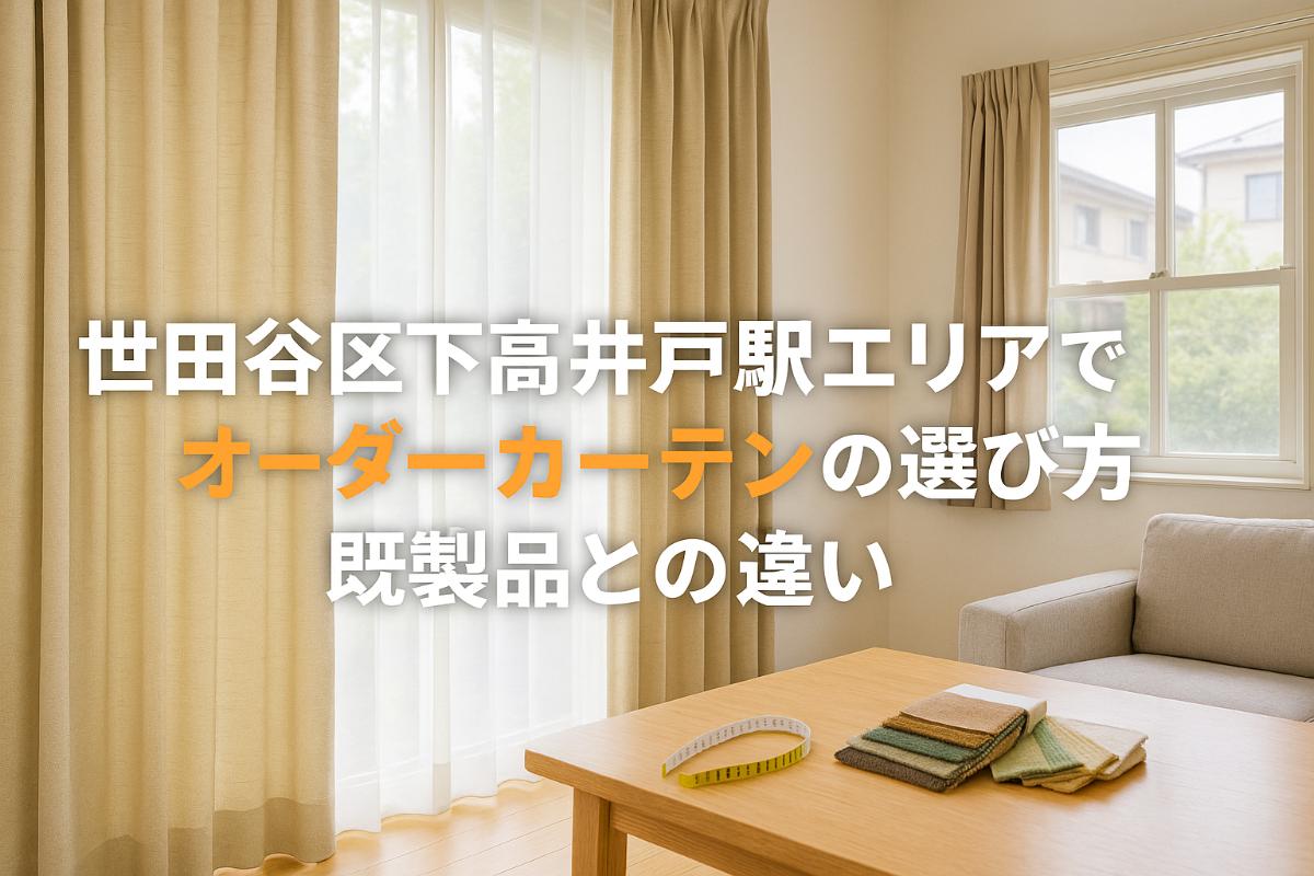 世田谷区下高井戸駅エリアでオーダーカーテンの選び方と既製品との違い