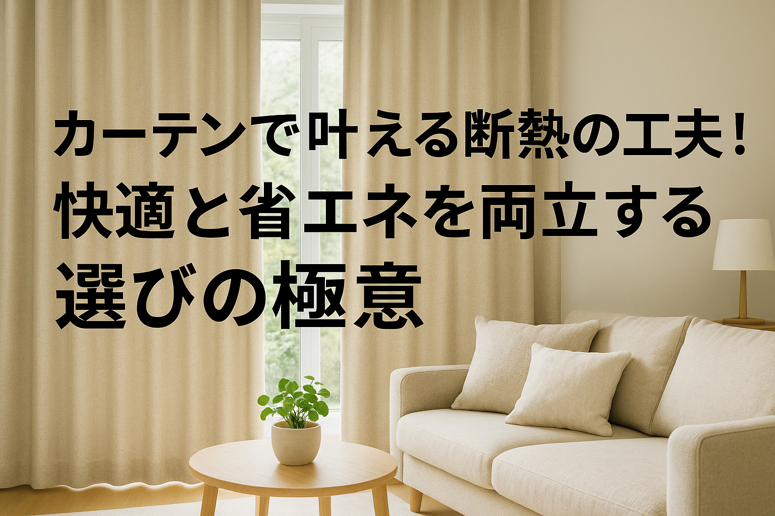 カーテンで叶える断熱の工夫！快適と省エネを両立する選びの極意