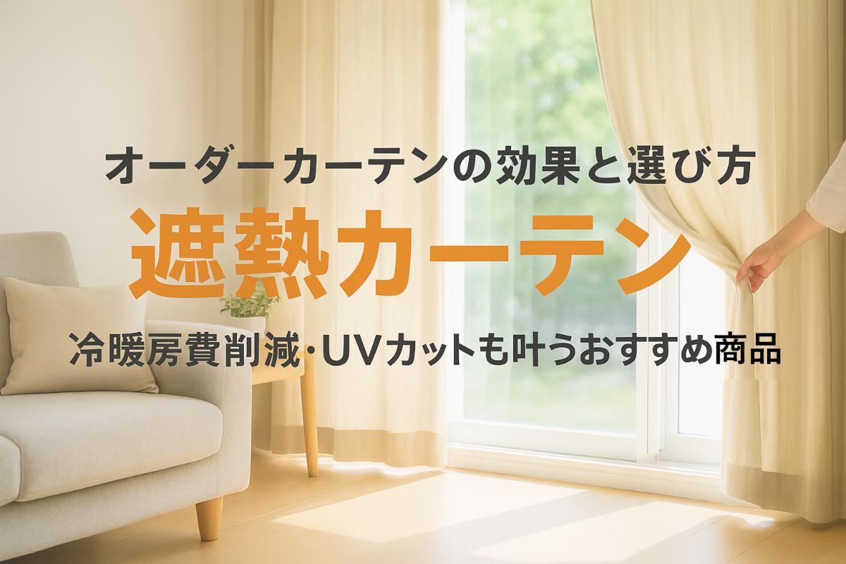 オーダーカーテンの遮熱の効果と選び方徹底比較｜冷暖房費削減やUVカットも叶うおすすめ人気モデル
